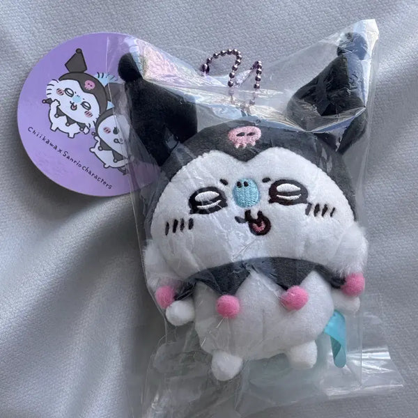 [BUNJANG] Momonga Kuromi Sanrio Collaboration Mascot Plush Doll / 모몽가 쿠로미 산리오 콜라보 마스코트 인형