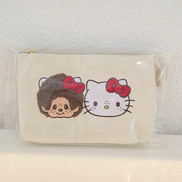 [BUNJANG] Monchhichi x Hello Kitty Collaboration Multi Pouch / 몬치치 키티 콜라보  멀티 파우치