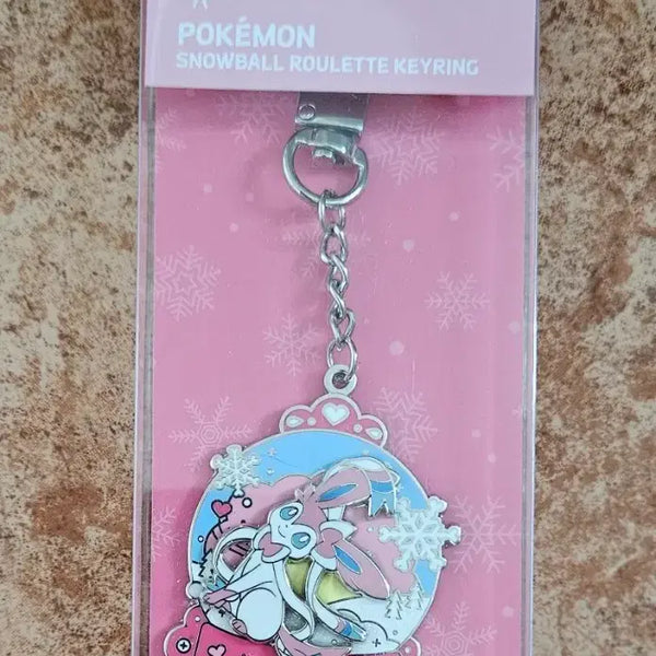 [BUNJANG] Pokemon Store Snow Globe Sylveon Keychain / 포켓몬스토어 스노우볼 님피아 키링