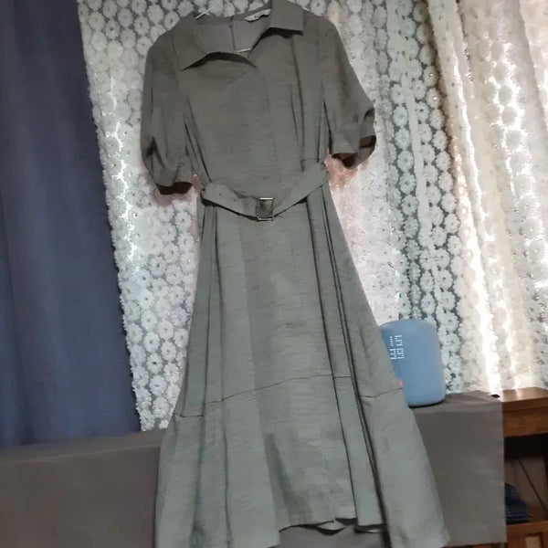 [BUNJANG] KL Byelin A-Line Belted Dress / 케이엘바이린 벨트 에이라인 원피스