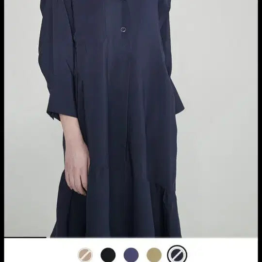 [BUNJANG] System Tiered Hem Tunic Dress Navy / 시스템 티어드 헴 튜닉 원피스(ny컬러)