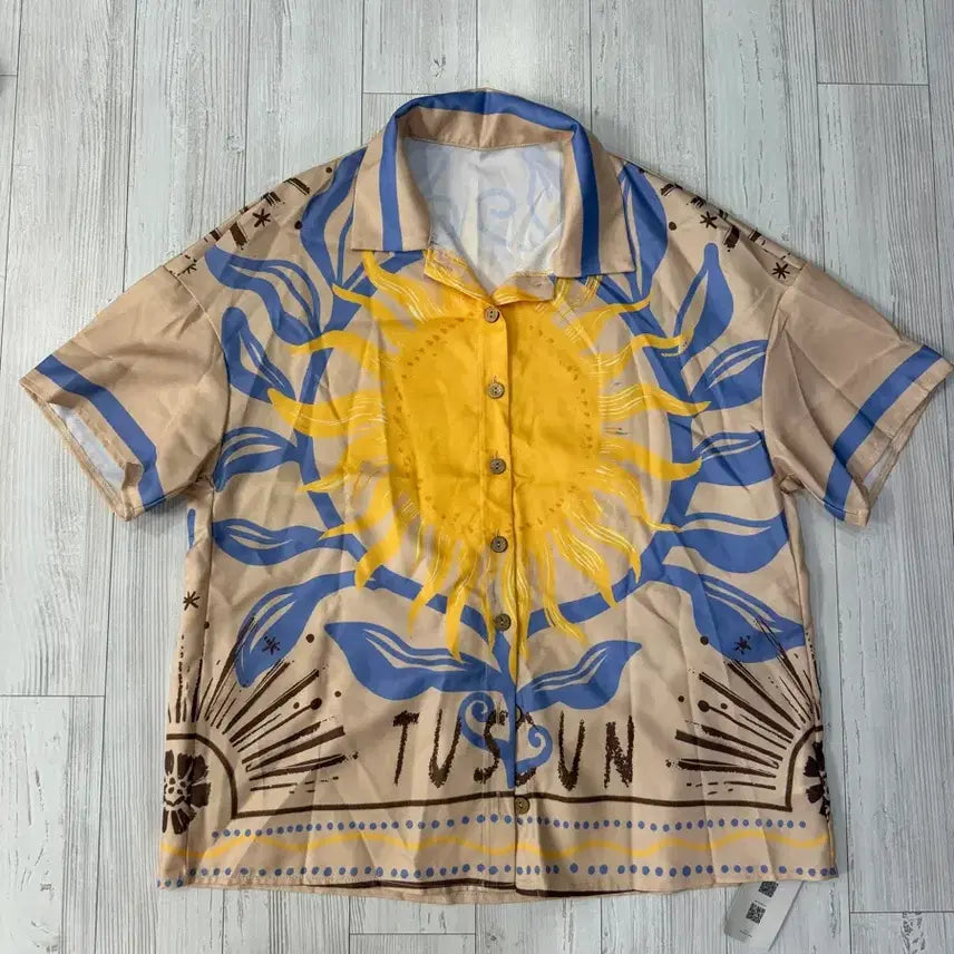 [BUNJANG] Unisex Hawaiian Shirt / (새상품)하와이안셔츠 바캉스셔츠 바캉스난방 여름셔츠반팔 여자셔츠반팔 남녀공용여름난방