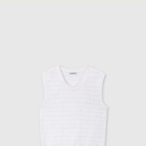 [BUNJANG] ParkToo Knit Vest White / 가격인하)파크투 니트 베스트 화이트 판매합니다