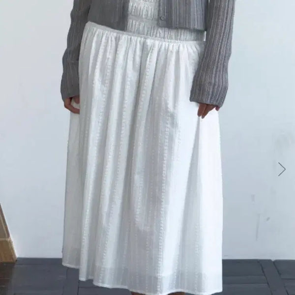 [BUNJANG] OOF OFF Long Skirt White / 오브오프 롱 스커트 화이트