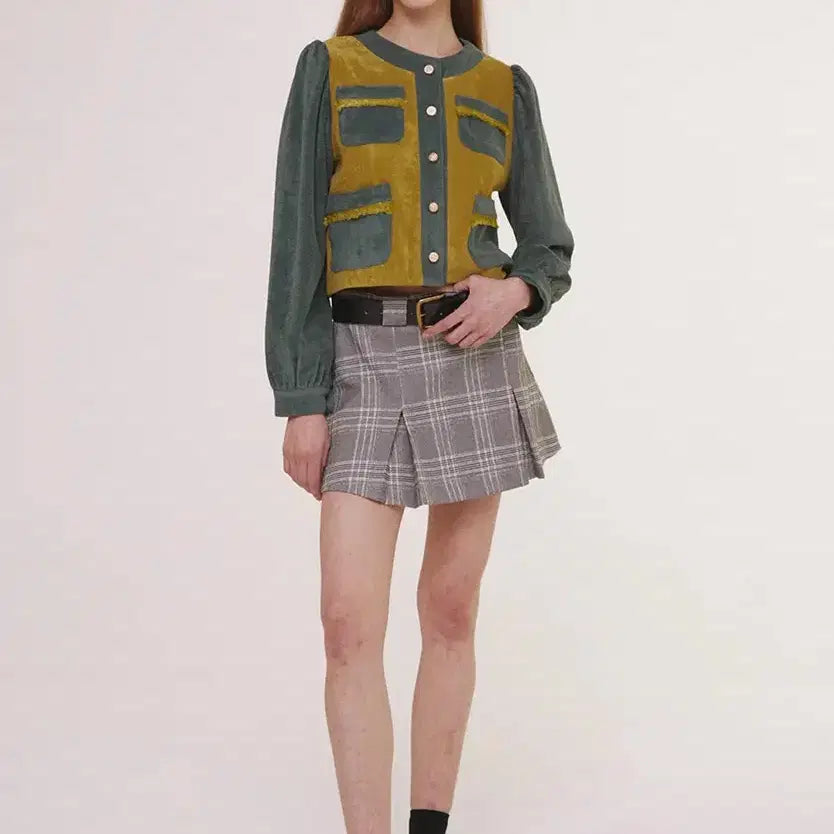 [BUNJANG] mgmg studio Glaheug Terry Shirring Jacket Green / 새상품) mgmg studio 글래헤우그 테리 셔링 자켓 그린