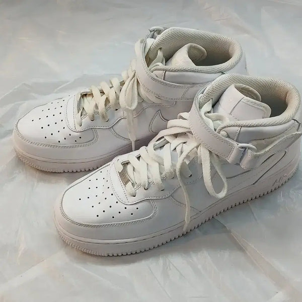 [BUNJANG] Nike Air Force 1 Mid 'Triple White' Sneakers (Size 285) / 빈티지존 나이키 에어포스 1 미드 올백 운동화 285