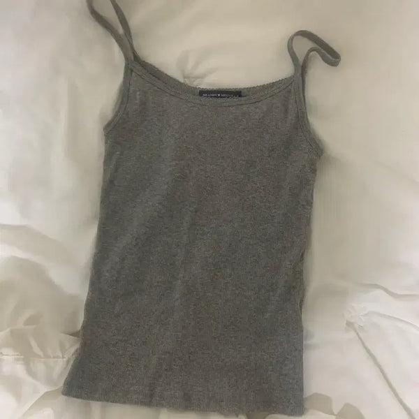 [BUNJANG] Brandy Melville Grey Sleeveless Tank Top / 브랜디멜빌 회색 나시 민소매