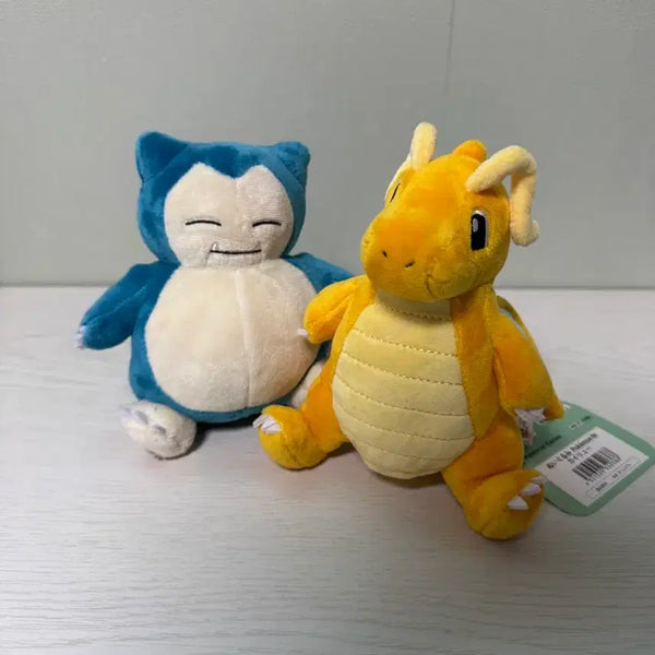 [BUNJANG] Pokemon Fit Dragonite & Snorlax Plush Set / 포켓몬 fit 망나뇽 잠만보 인형