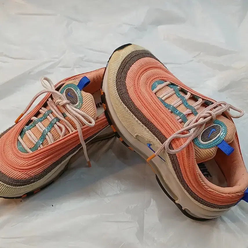 [BUNJANG] Nike Air Max 97 Corduroy Pink Women's Sneakers 240 / 빈티지존 나이키 에어맥스 97 코듀로이 핑크 운동화 240