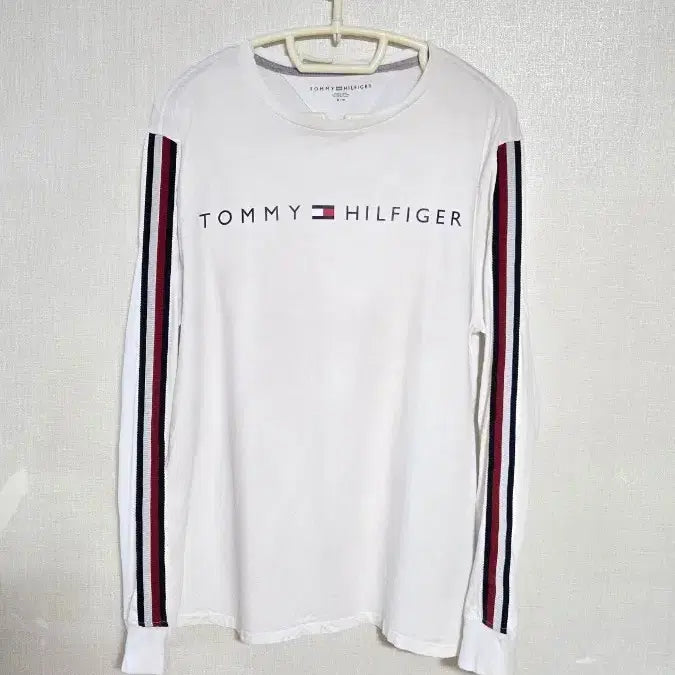 [BUNJANG] Tommy Hilfiger White Long Sleeve T-Shirt / 타미힐피거 화이트 긴팔 티셔츠