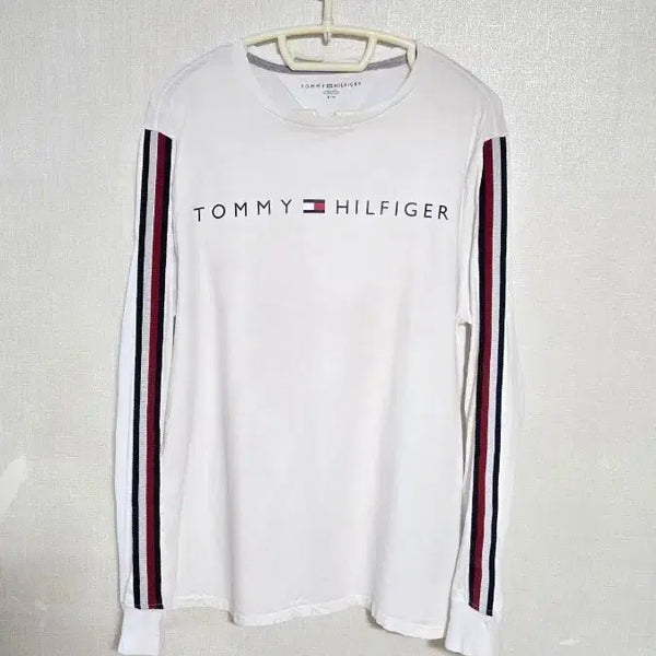 [BUNJANG] Tommy Hilfiger White Long Sleeve T-Shirt / 타미힐피거 화이트 긴팔 티셔츠