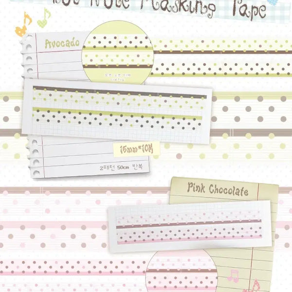 [BUNJANG] Yoyori Dot Notebook & Washi Tape Set (2 types) / [2종set]요요리 도트노트 마테
