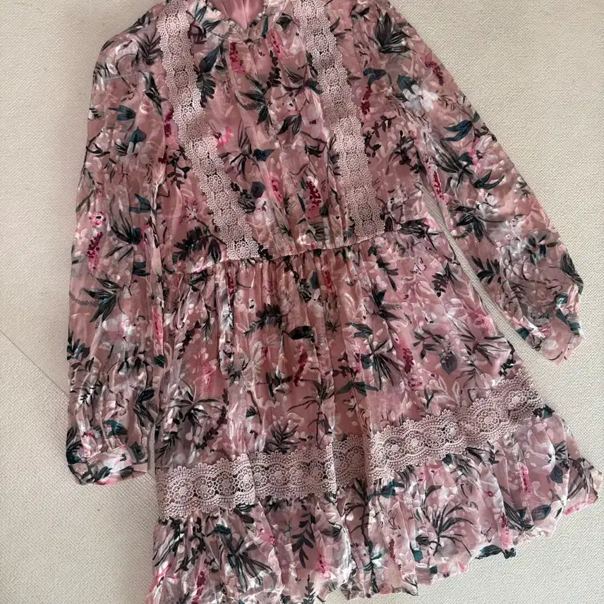 [BUNJANG] Silk Flower Dress / 실크 플라워 원피스