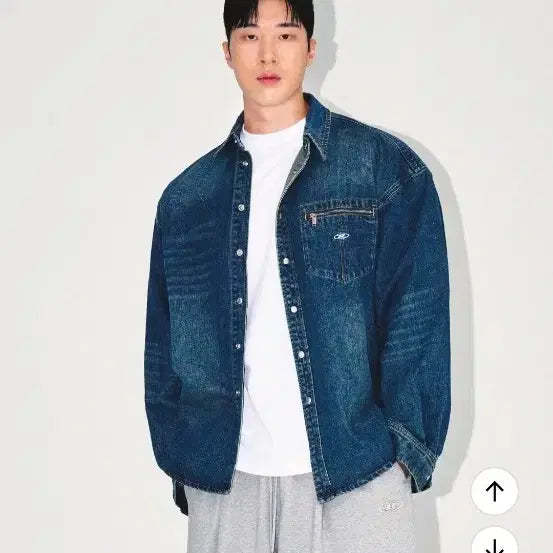 [BUNJANG] Born to Win Denim Oversized Shirt / 본투윈 데님 오버핏 셔츠 새상품