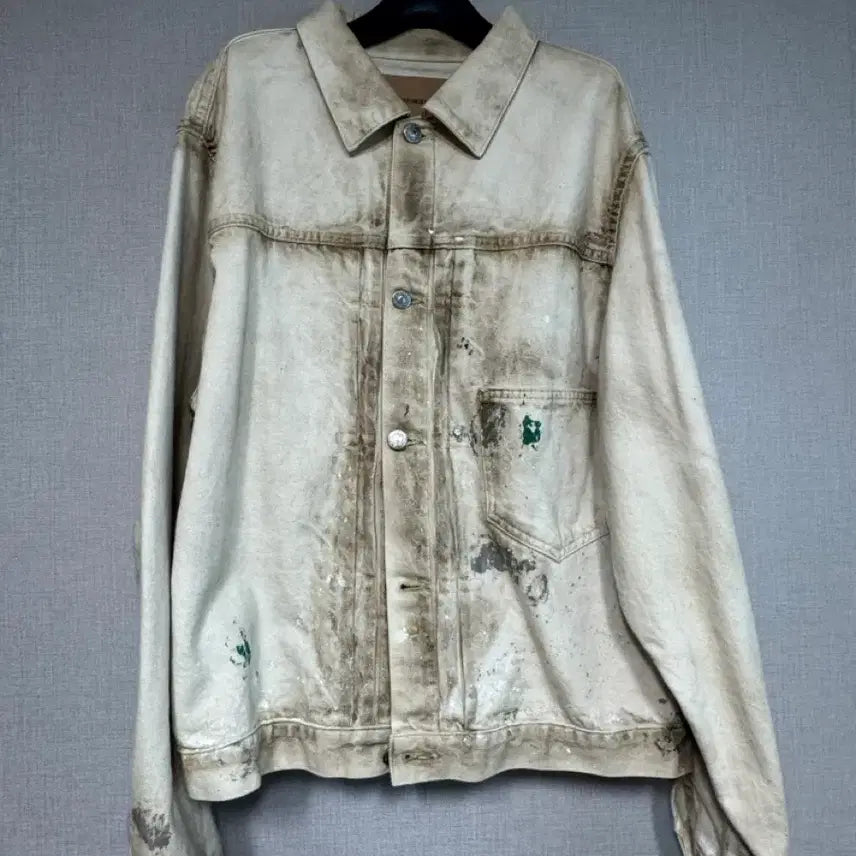 [BUNJANG] Anachronorm 1st Generation Dirty Paint Denim Jacket / 아나크로놈 1세대 더티 페인트 데님 자켓