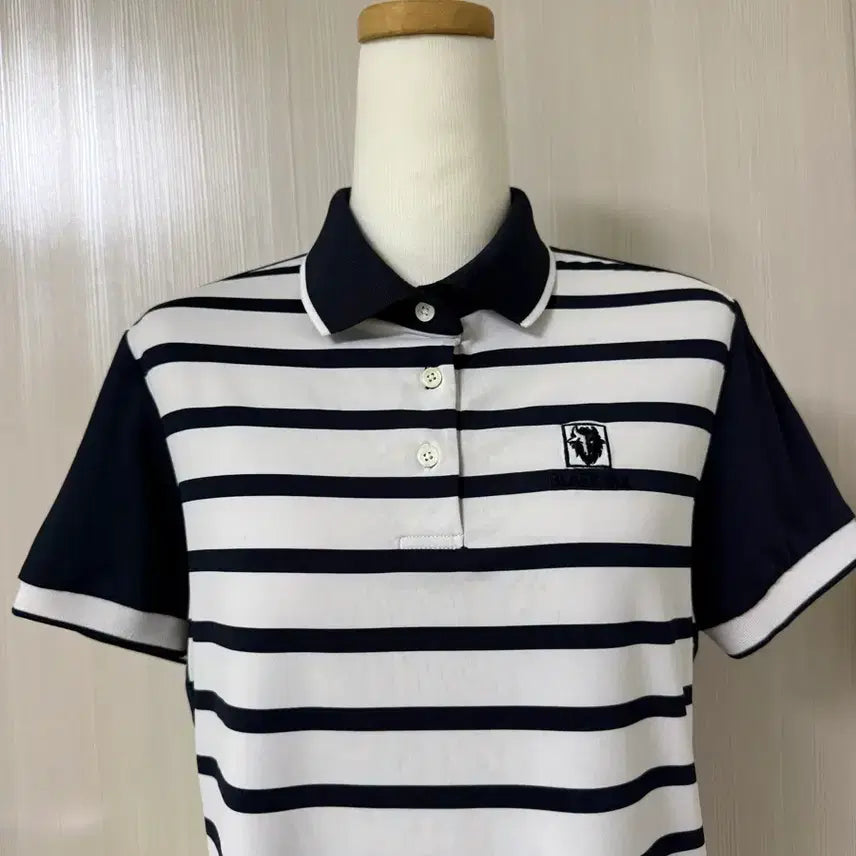 [BUNJANG] Blackyak Navy Stripe Polo Shirt Size 90 / 블랙야크 네이비 스트라이프 카라티 90