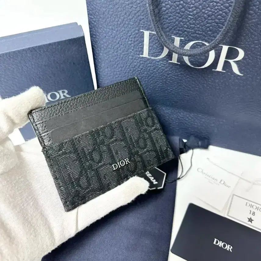 [BUNJANG] Dior Oblique Card Holder Black / (정품)(새상품,풀구성)디올 오블리크 카드지갑 블랙