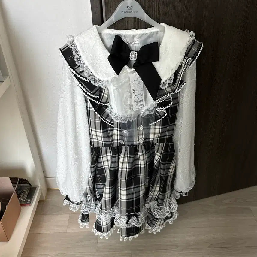 [BUNJANG] Noemies Deco Rose Check Pattern Setup Suit / 노에미 데코르주 체크 패턴 셋업