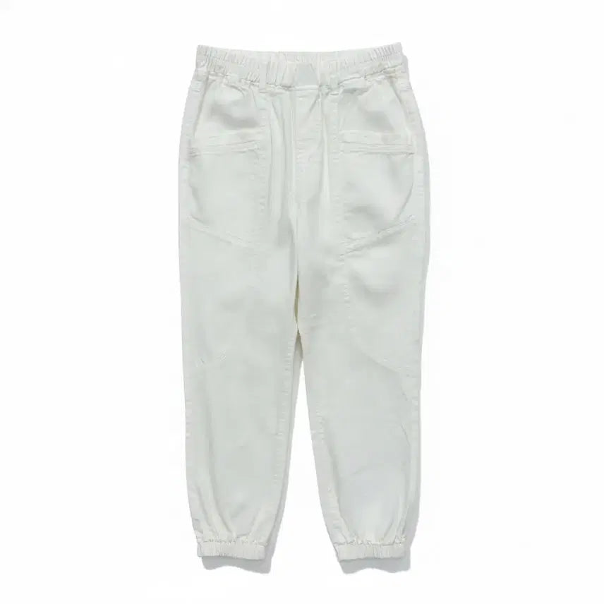 [BUNJANG] Vintage King Women's White Cotton Jogger Pants (Size L) / 여성L/ 새상품 얇은 면 화이트 조거 팬츠 빈티지킹