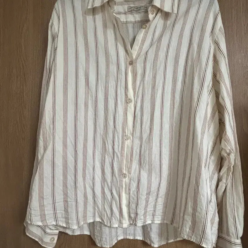 [BUNJANG] Kinder Salmon Stripe Shirt / 킨더살몬 스트라이프 셔츠
