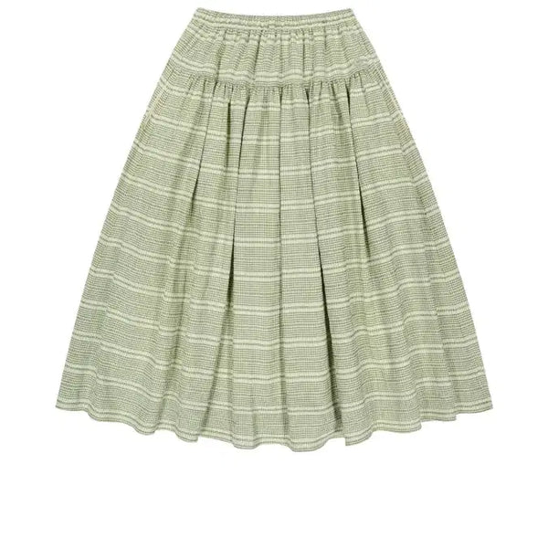 [BUNJANG] KOSEIO Wide Shirring Skirt Light Green / 코이세이오 와이드 셔링 스커트 라이트 그린