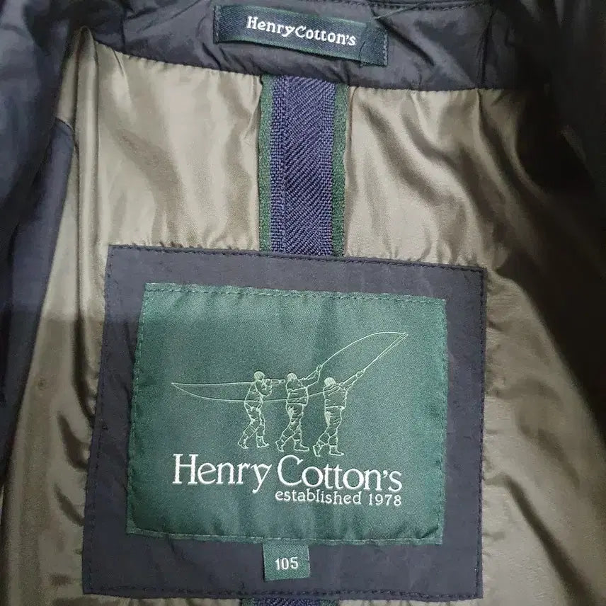 [BUNJANG] Henry Cotton's Men's Quilted Lightweight Padding Jacket Dark Navy / [105] 헨리코튼 남성 사각 퀼팅 경량 패딩 자켓 (정품)