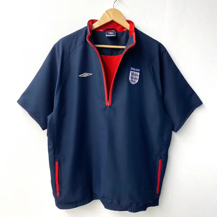 [BUNJANG] Umbro England National Football Team 00s Half Zip Up Warm-Up Top XL / [XL] 00s Umbro 엄브로 잉글랜드 축구팀 하프집업 웜업