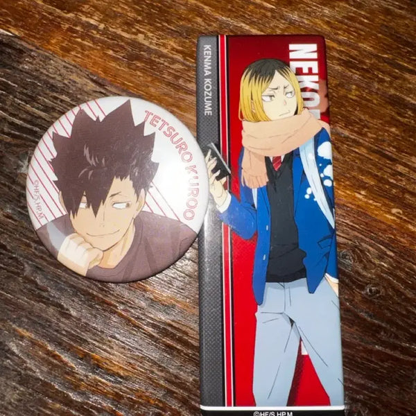 [BUNJANG] Haikyuu!! Kuroo Tetsurou & Kozume Kenma Badge Bundle Set / 하이큐 쿠로오 켄마 뱃지 캔뱃지 일괄