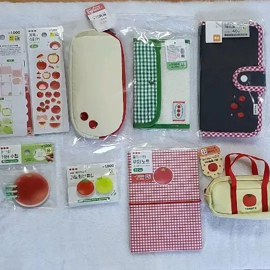 [BUNJANG] Tomato Design Stationery Set / 새상품)토마토 디자인 세트