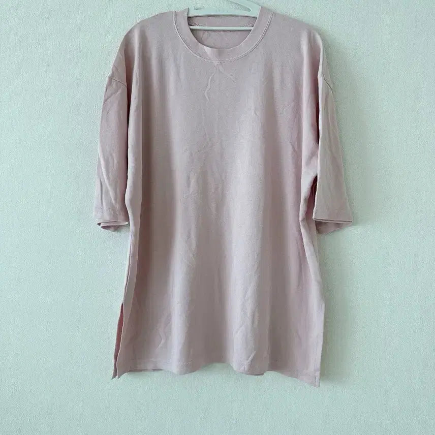 [BUNJANG] Oversized Short-Sleeve T-Shirt (Light Pink) / 오버핏 반팔 티셔츠(연핑크)