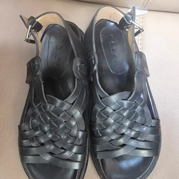 [BUNJANG] Marni Leather Sandals Black / 마르니 샌들 블랙