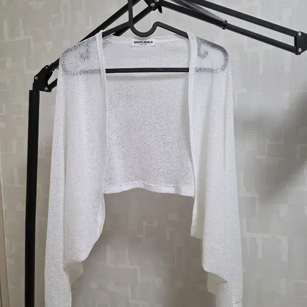 [BUNJANG] Bolero Cropped Cardigan - White / 볼레로가디건 크롭 가디건 화이트