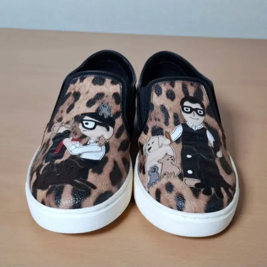 [BUNJANG] Dolce & Gabbana Leopard Print Slip-On Shoes 37.5 / 돌체앤가바나 37.5 레오파드 슬립온