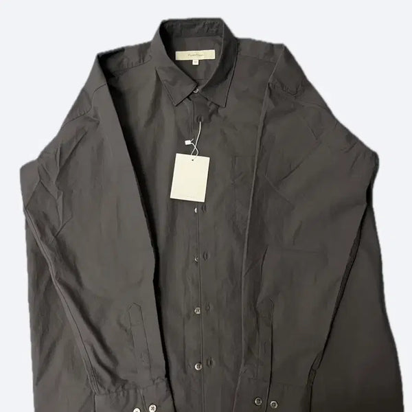 [BUNJANG] First Floor Sakker Shirt 40s Charcoal Size 52 / 퍼스트플로어 / 새커 셔츠 40수 차콜 / 52