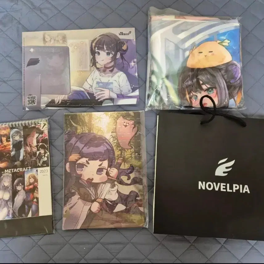 [BUNJANG] Nobelpiya Goods Set (Calendar, Puzzle, Blanket, Clear File) / 노벨피아 굿즈 세트 (캘린더, 퍼즐, 담요, 클리어 화일)