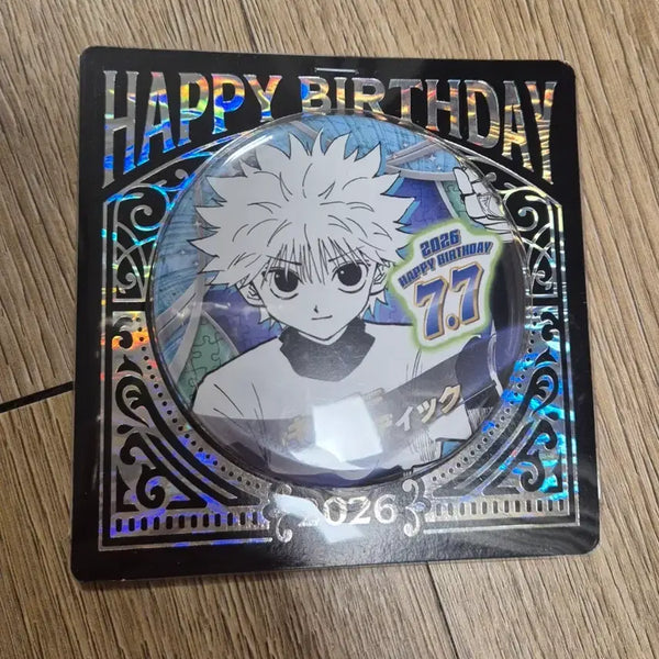 [BUNJANG] Hunter x Hunter Killua Birthday Can Badge (Sealed) / 헌터헌터 키르아 생일 캔뱃지