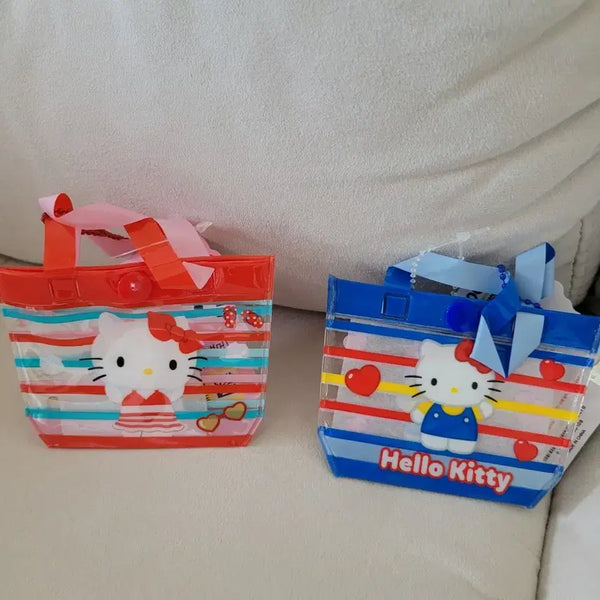 [BUNJANG] Daiso Hello Kitty Transparent Bag Charm Set / 다이소 헬로키티 투명 가방키링