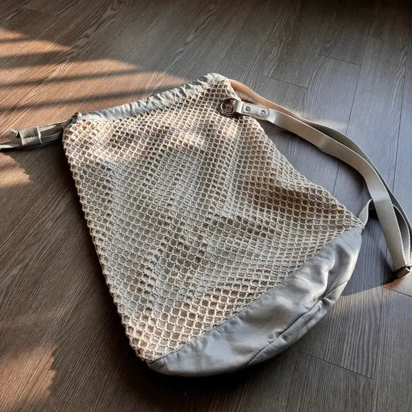[BUNJANG] Yous Knit Hunting Bag Cream OS / 유스 니트 헌팅 백