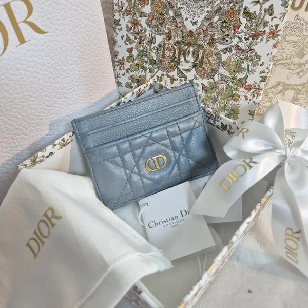 [BUNJANG] Dior Lady Dior Caro Cannage Card Holder Full Set / [디올] 레이디디올 카로 까나쥬 카드지갑(풀구성)