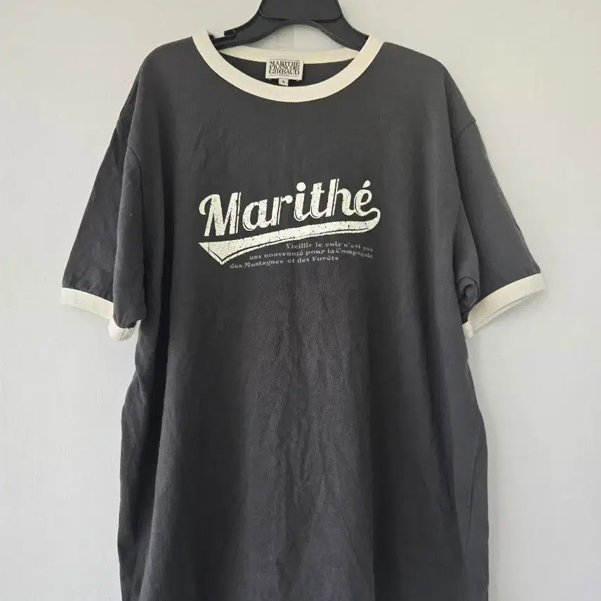 [BUNJANG] Marithe Francois Girbaud Charcoal Raglan T-Shirt / 마리떼 프랑소와 저버 반팔 티셔츠 챠콜
