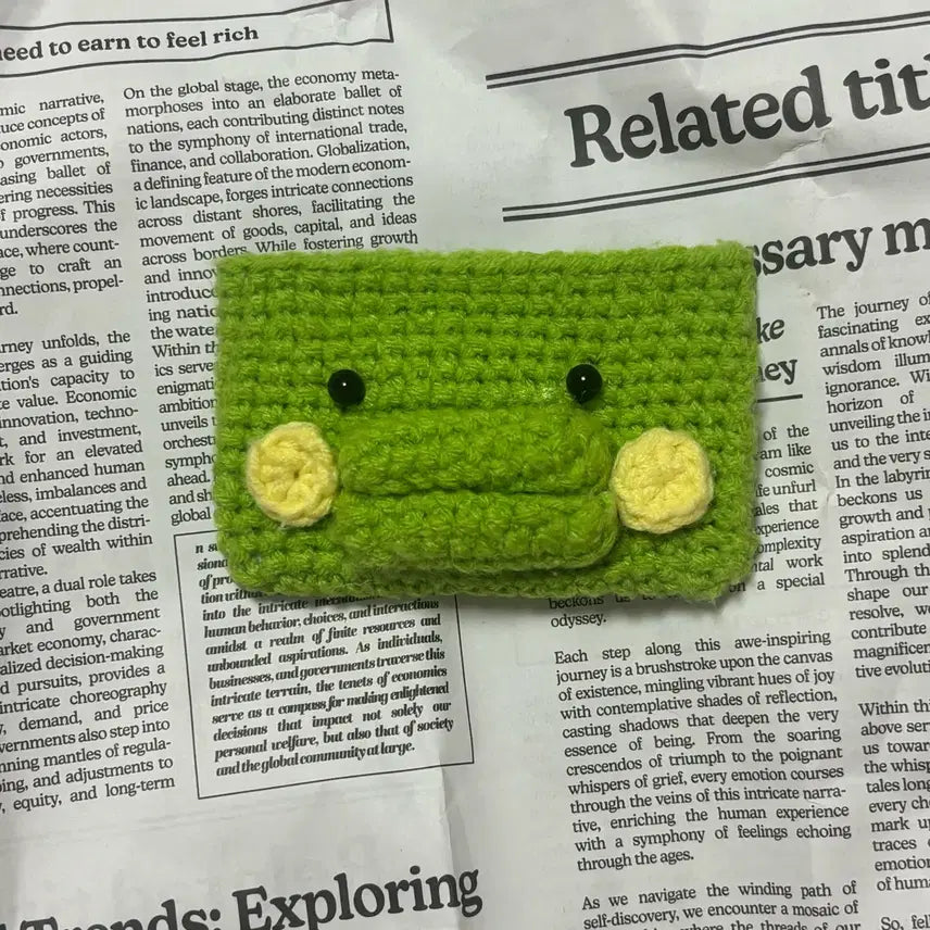 [BUNJANG] Handmade Knitted Card Holder / [할인] 주댕치 구치파치 뜨개 카드지갑