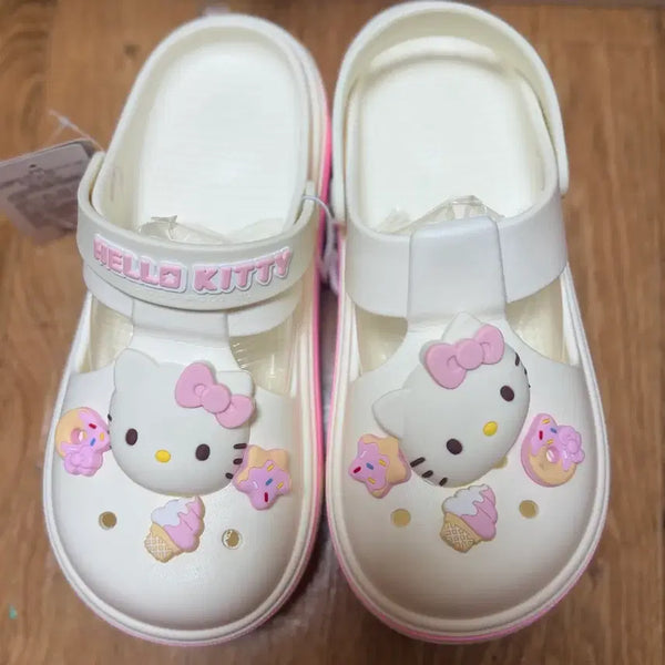 [BUNJANG] Hello Kitty Crocs White 250 / 헬로키티 크록스 250 화이트