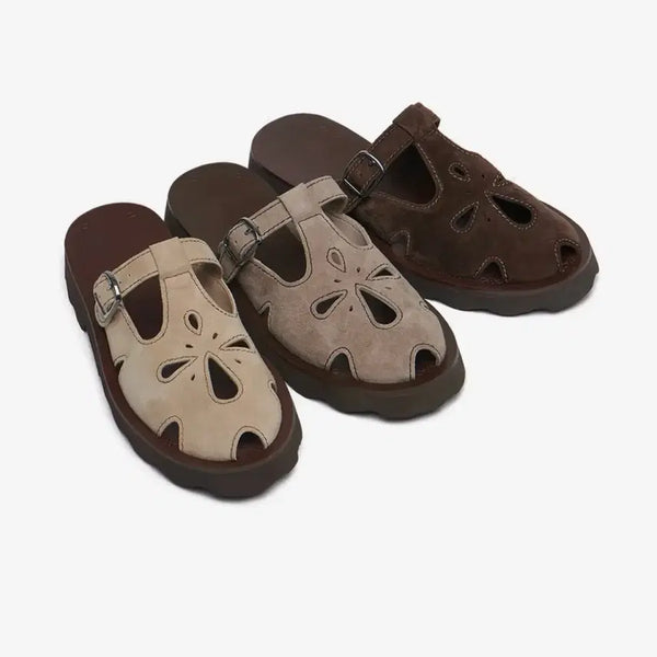 [BUNJANG] Rockfish Chloe Suede Slipper Beige / 락피쉬 클로르 스웨이드 슬리퍼 베이지