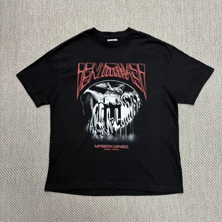 [BUNJANG] Maison Mini D Graphic T-Shirt Black / (M)메종미네드 그래픽 반팔 티셔츠 블랙