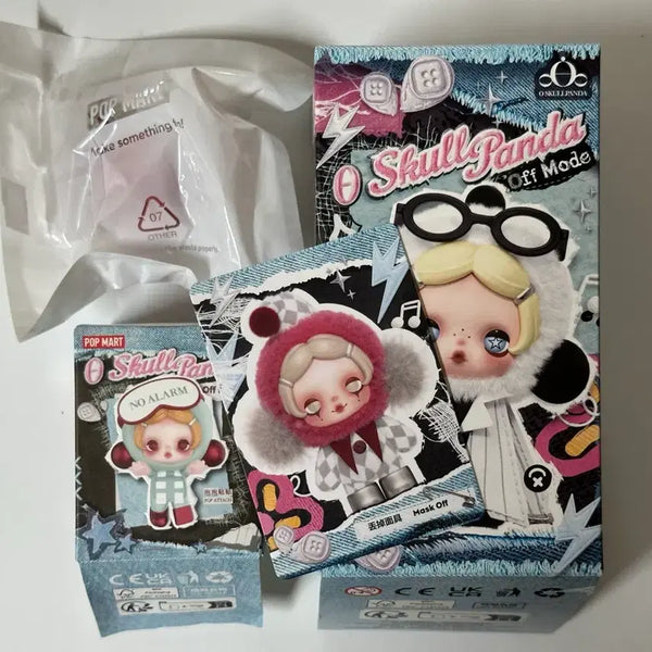 [BUNJANG] Pop Mart Skullpanda Off Mode Hyper & Plush Keychain Set / [Set/Last 1] 팝마트 스컬판다 오프 모드 Off Mode 마스크 오프 Mask Off 히퍼 & 인형 키링