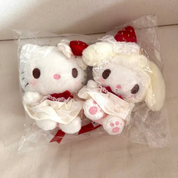 [BUNJANG] Sanrio Strawberry Shortcake Mascot Bundle Set (Hello Kitty, My Melody) / 스트로베리 쇼트케이크 키티 마이멜로디 마스코트 일괄