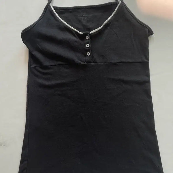 [BUNJANG] Brandy Melville Cotton Sleeveless Blouse Black / 브랜디멜빌 블라우스 면 나시 블랙