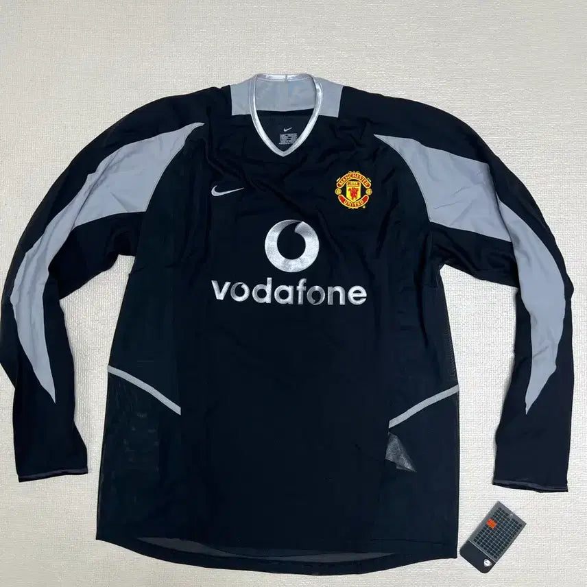 [BUNJANG] Manchester United 2002-03 Fabien Barthez Goalkeeper Long-Sleeve Football Shirt (Size L) / 02/03 맨체스터유나이티드 보다폰 골키퍼유니폼 바르테즈마킹L