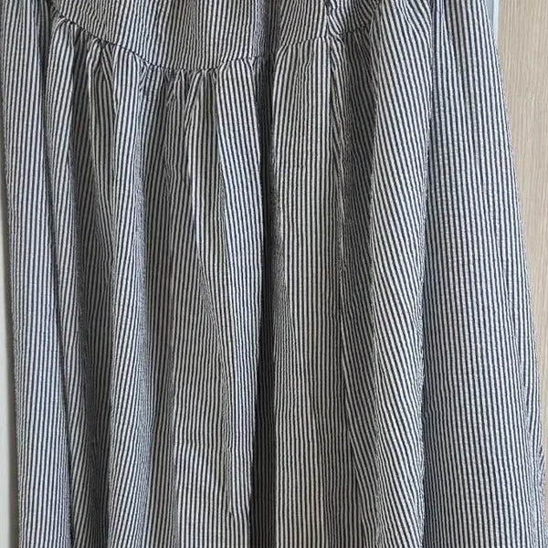 [BUNJANG] Vertical Stripe Long Dress / 세로 스트라이프 롱 원피스