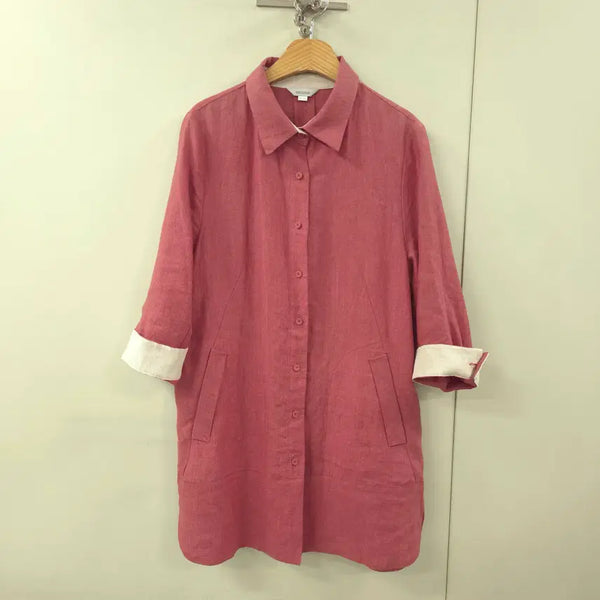 [BUNJANG] Gosse Linen Long Shirt Blouse / Gosse) 고세 거의새거 린넨 롱셔츠 블라우스 -66